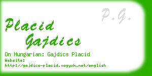 placid gajdics business card